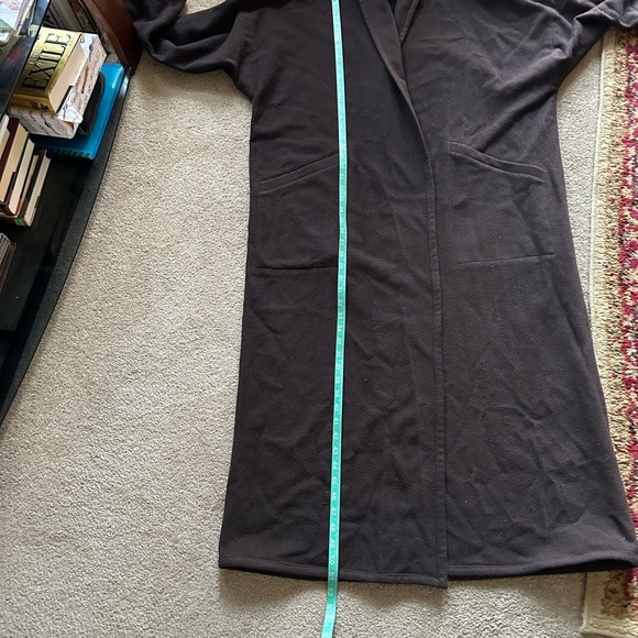 Eileen Fisher 100% Wool Long Line Oversized Open Front Trench Coat - Picture 10 of 11